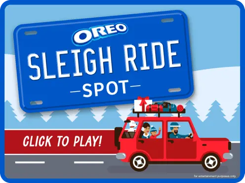 Click to play the Oreo Sleigh Ride Spot